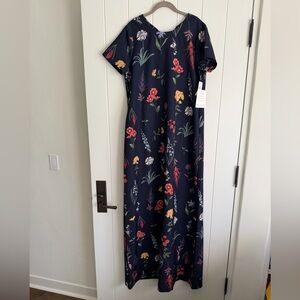 Floral Navy Midi Dress